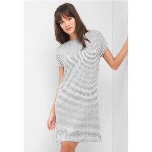 Gap Softspun stripe crossback dress, Grey Stripe SIZE Small
